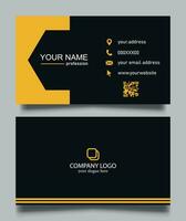 professional minimal business card design. professional stationary brand identity business card. vector