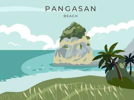 pangasán playa este Java Indonesia vector