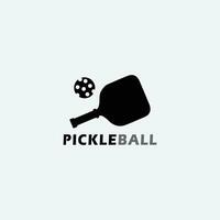 pickleball Icons and a pickleball club vector silhouette illustration