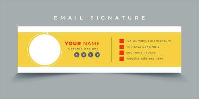 Digital, Modern email signature for all business, unique vector design template