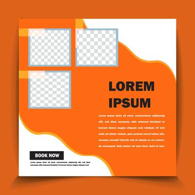 Digital business marketing banner for social media post template