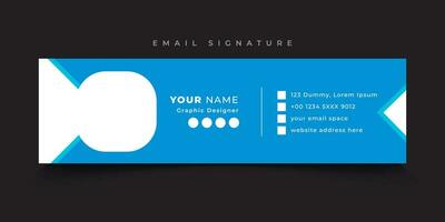 Email signature template vector illustration. Professional And Unique Email Signature template modern layout.