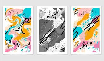 set of abstract backgrounds vector