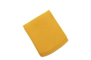 Three slice of cheddar cheese, isolated on white background. Very used for hamburgers. photo