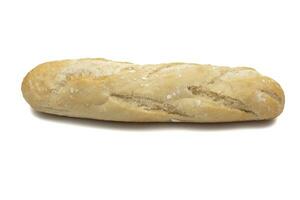 Original French baguette, isolated on white background. photo