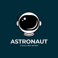 astronaut helmet space logo vector icon template design illustration