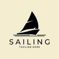 sailing logo vector  minimalist illustration design