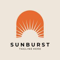 sunset logo vector Creative Minimal design template. Symbol for Corporate Business Identity