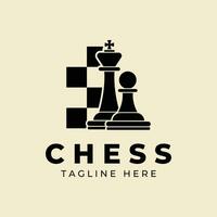 ajedrez piezas Clásico vector logo ilustración diseño