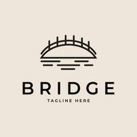 puente línea Arte logo vector sencillo icono ilustración diseño