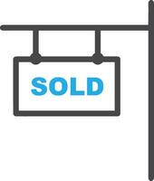 Sold icon symbol vector image . Illustration of the contract commercial label sold design image