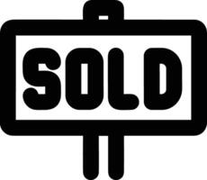 Sold icon symbol vector image . Illustration of the contract commercial label sold design image