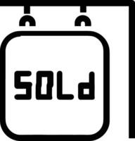 Sold icon symbol vector image . Illustration of the contract commercial label sold design image