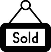 Sold icon symbol vector image . Illustration of the contract commercial label sold design image