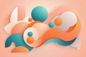 AI Generated abstract background in Peach Fuzz colors photo