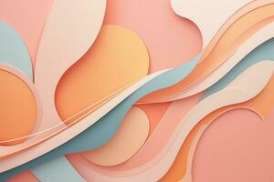 AI Generated abstract background in Peach Fuzz colors photo