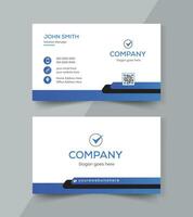 Modern business card template, Creative and Clean Double-sided Business Card Template. Flat Design Vector Illustration. Stationery Design