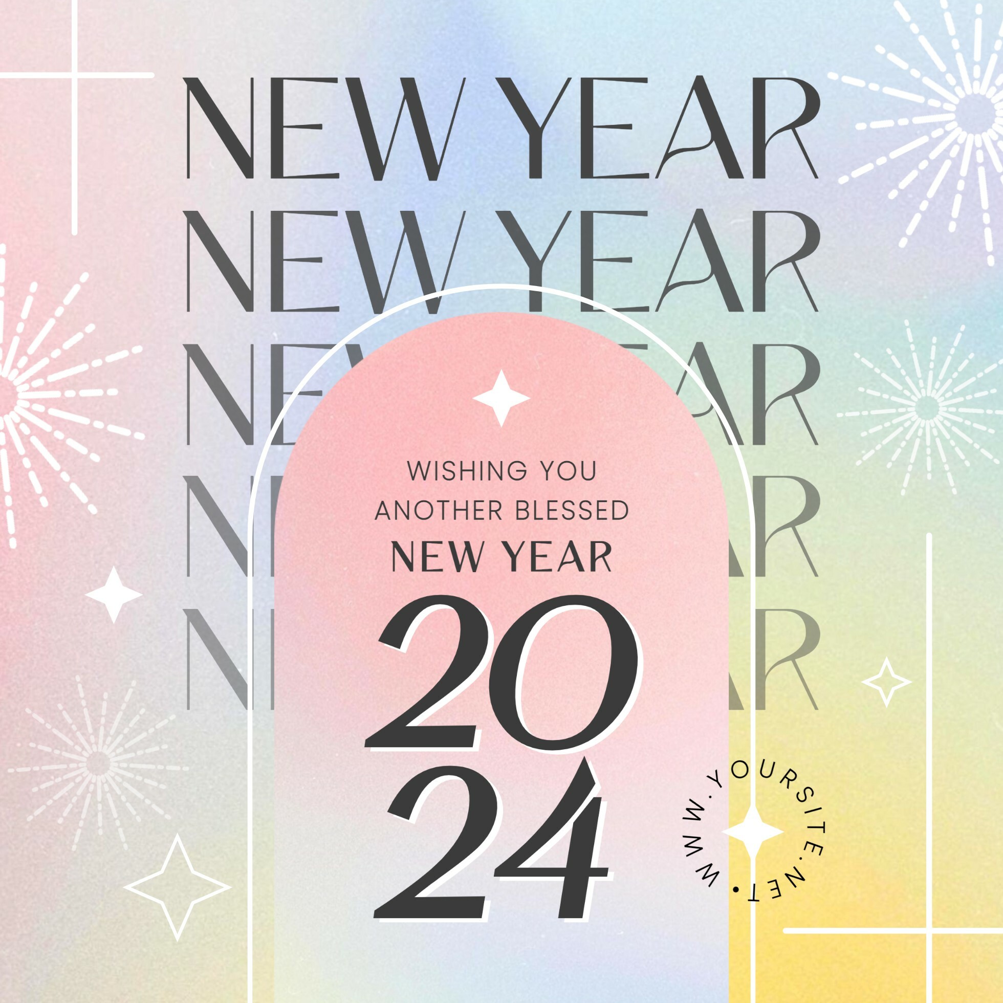 New Year Greeting Post for Your Company Social Media