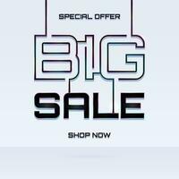 Big Sale Special Offer, Wall Background, Social Media Template Vector illustration