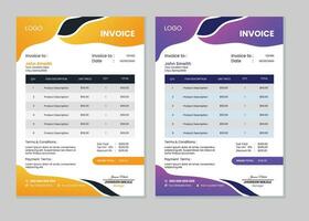 Modern Business Invoice Design Template vector