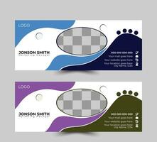 Modern Email Signature  Design Template vector