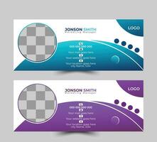 Modern Business Email Signature Design Template vector