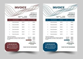 Modern Business Invoice Design Template vector