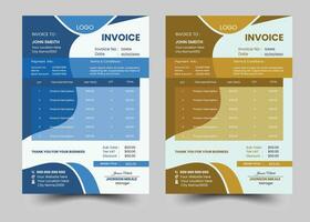 Modern Business Invoice Design Template vector