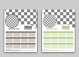 Modern 2024 calendar Banner Design Template vector