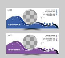 Modern Email Signature  Design Template vector