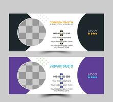 Modern Business Email Signature Design Template vector