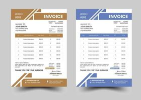 Modern Business Invoice Design Template vector