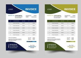 Modern Business Invoice Design Template vector