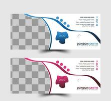 Modern Email Signature  Design Template vector