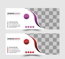 Modern Email Signature  Design Template vector