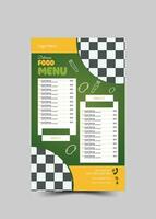 Modern menu Design Template vector