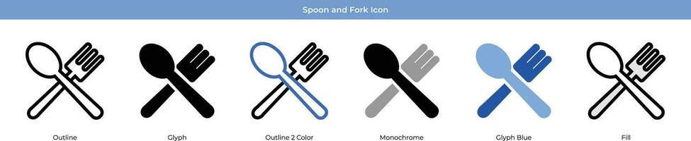 Spoon and Fork Vector Icon