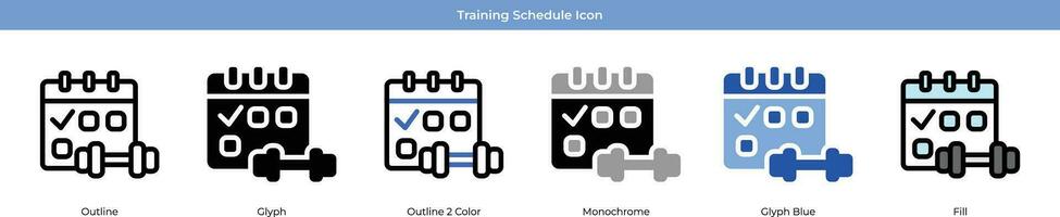 Training Schedule Vector Icon