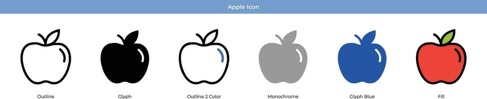 icono de vector de manzana