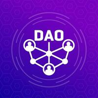 DAO community vector icon for web