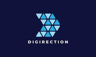 Direction sign vector blue color logo arrow simplicity business icon company branding right success navigation