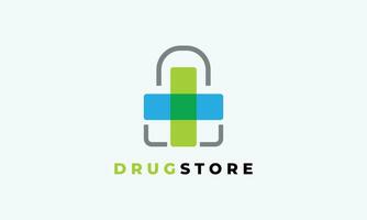 Logo vector medical drugs store clinic herbal medicine sick pharmaceutical doctor delivery commerce shop modern concept