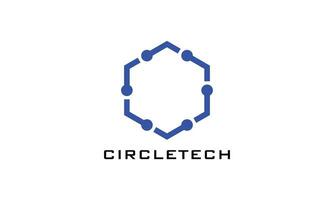 Logo hexagon minimalist line techno chain currency trade market block transaction system monet concept vector