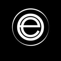 EO,OE initial elegant circle logo design vector