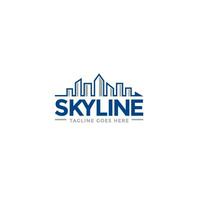 Skyline logo or combination mark design vector