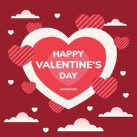 Valentines day graphic in heart shape background illustration vector