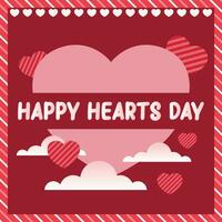 Valentines day graphic torn in the middle with texts vector