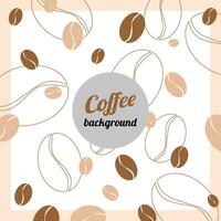 coffee background pattern flat vector style