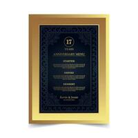 Luxury Menu Layout with Ornamental Elements vector