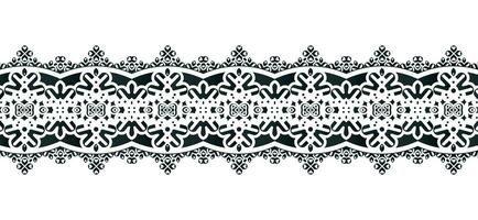 ornament style ethnic seamless borders set vector